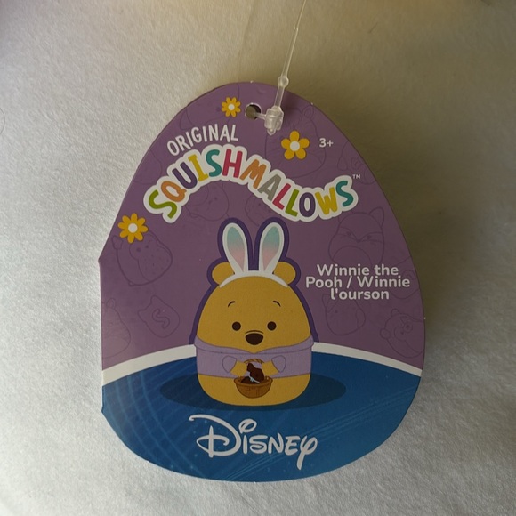 Original SQUISHMALLOWS 8” Winnie The Pooh Easter Plush Holding Easter Basket - Picture 2 of 3